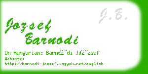 jozsef barnodi business card